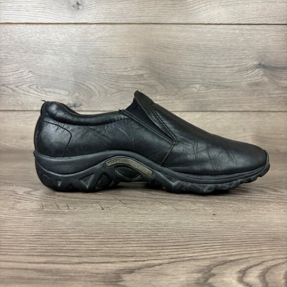 Merrell Jungle Moc Midnight Slip On Shoes Women's 10.5 Black Leather Loafers - Picture 7 of 16